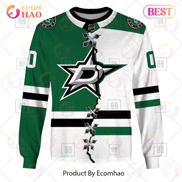 Personalized NHL Dallas Stars Mix Jersey 2023 3D Hoodie