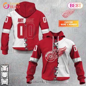 Personalized NHL Detroit Red Wings Mix Jersey 2023 3D Hoodie