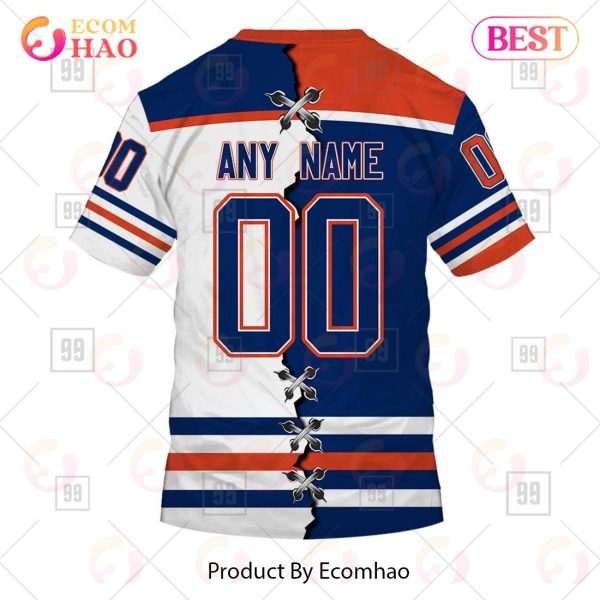 Personalized NHL Edmonton Oilers Mix Jersey 2023 3D Hoodie