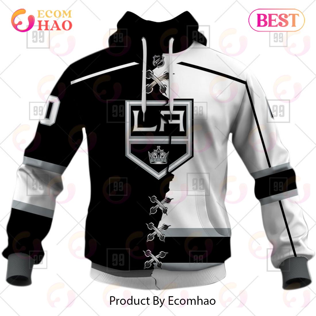 Personalized NHL Los Angeles Kings Mix Jersey 2023 3D Hoodie