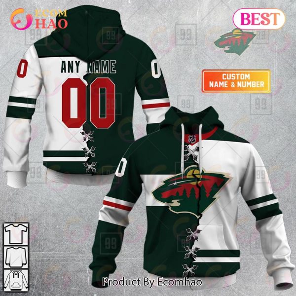 Personalized NHL Minnesota Wild Mix Jersey 2023 3D Hoodie