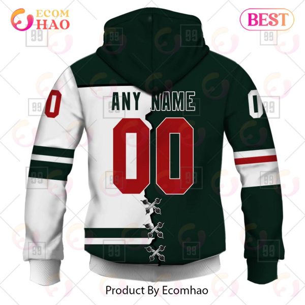 Personalized NHL Minnesota Wild Mix Jersey 2023 3D Hoodie