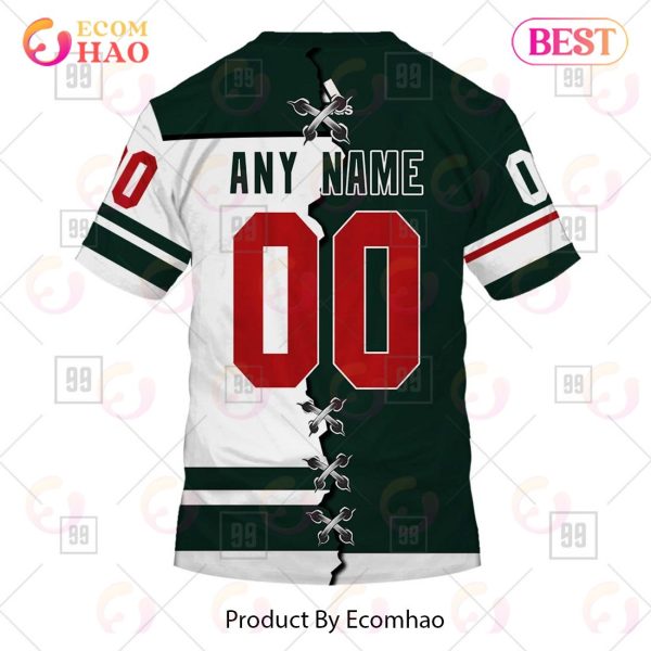 Personalized NHL Minnesota Wild Mix Jersey 2023 3D Hoodie
