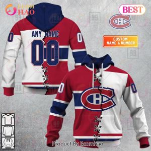 Personalized NHL Montreal Canadiens Mix Jersey 2023 3D Hoodie