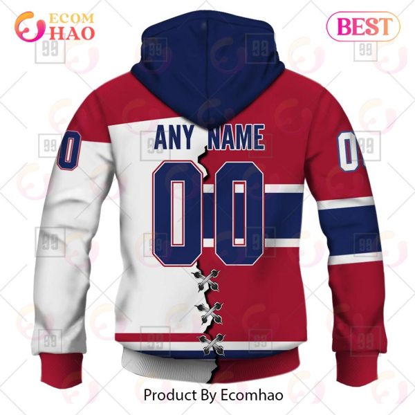 Personalized NHL Montreal Canadiens Mix Jersey 2023 3D Hoodie - Limotees