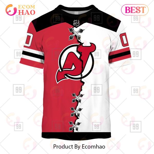 Personalized NHL New Jersey Devils Mix Jersey 2023 3D Hoodie