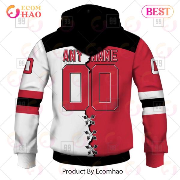 Personalized NHL New Jersey Devils Mix Jersey 2023 3D Hoodie