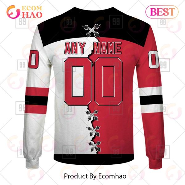 Personalized NHL New Jersey Devils Mix Jersey 2023 3D Hoodie