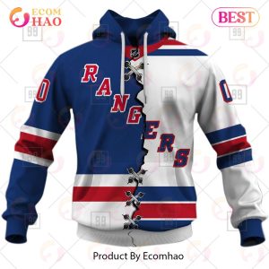 Personalized NHL New York Rangers Mix Jersey 2023 3D Hoodie