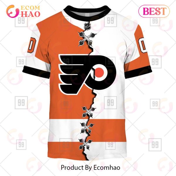 Personalized NHL Philadelphia Flyers Mix Jersey 2023 3D Hoodie