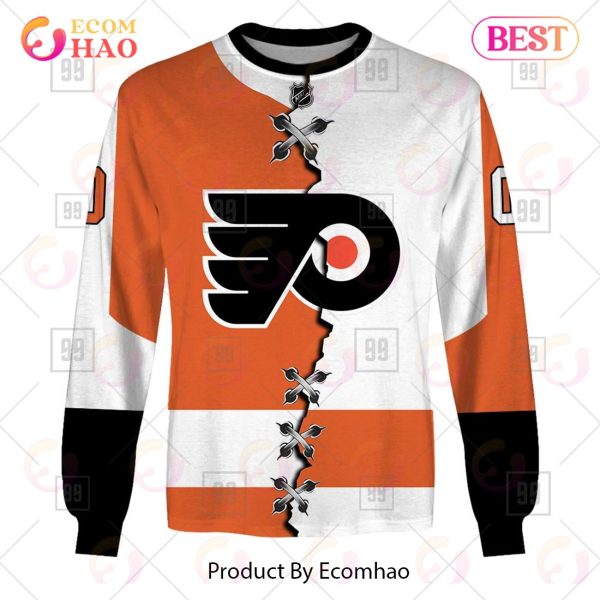 Personalized NHL Philadelphia Flyers Mix Jersey 2023 3D Hoodie