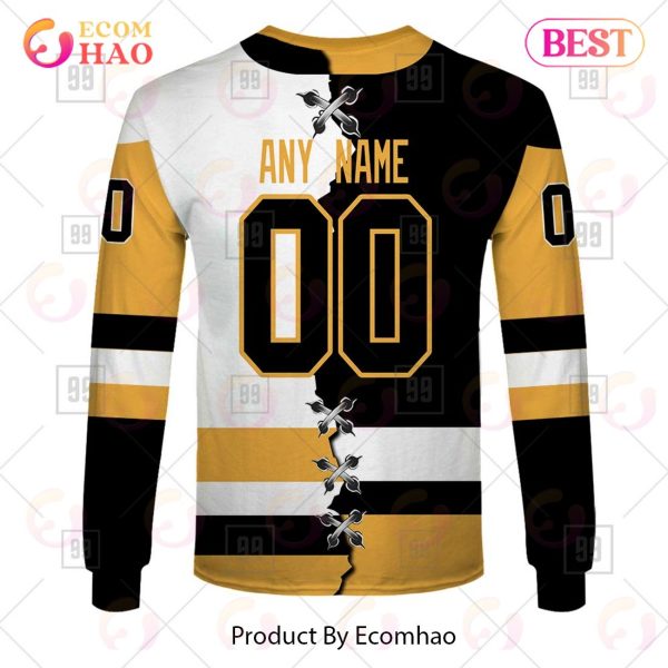 Personalized NHL Pittsburgh Penguins Mix Jersey 2023 3D Hoodie