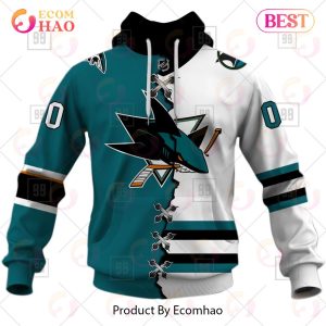 Personalized NHL San Jose Sharks Mix Jersey 2023 3D Hoodie