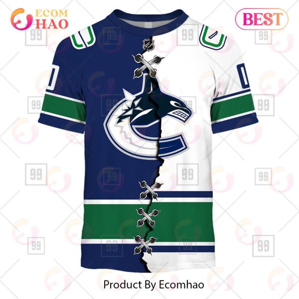 Personalized NHL Vancouver Canucks Mix Jersey 2023 3D Hoodie - Limotees