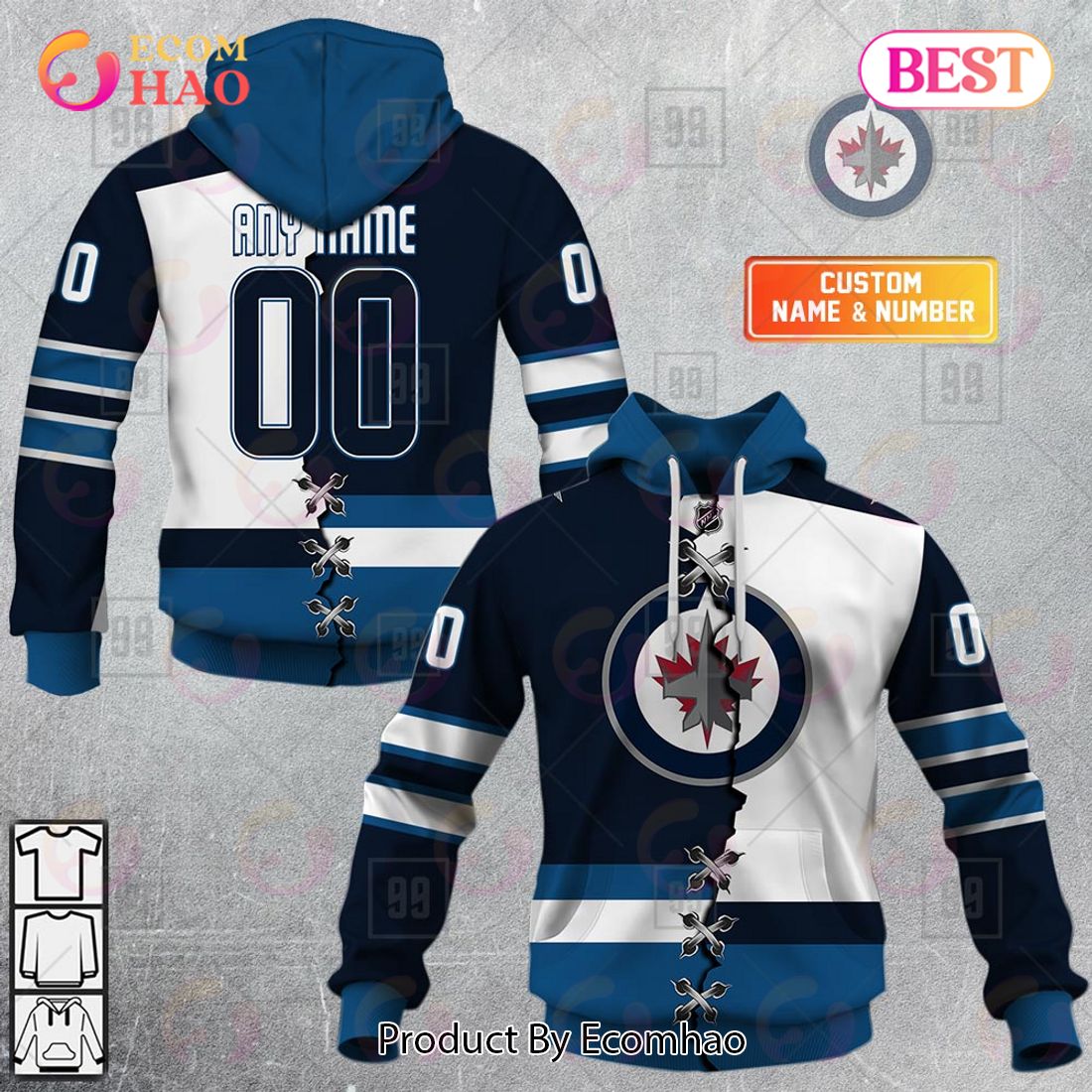 Personalized NHL Vancouver Canucks Mix Jersey 2023 3D Hoodie