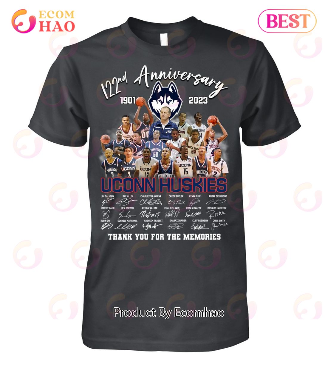 122nd Anniversary 1901 – 2023 Uconn Huskies Thank You For The Memories T-Shirt