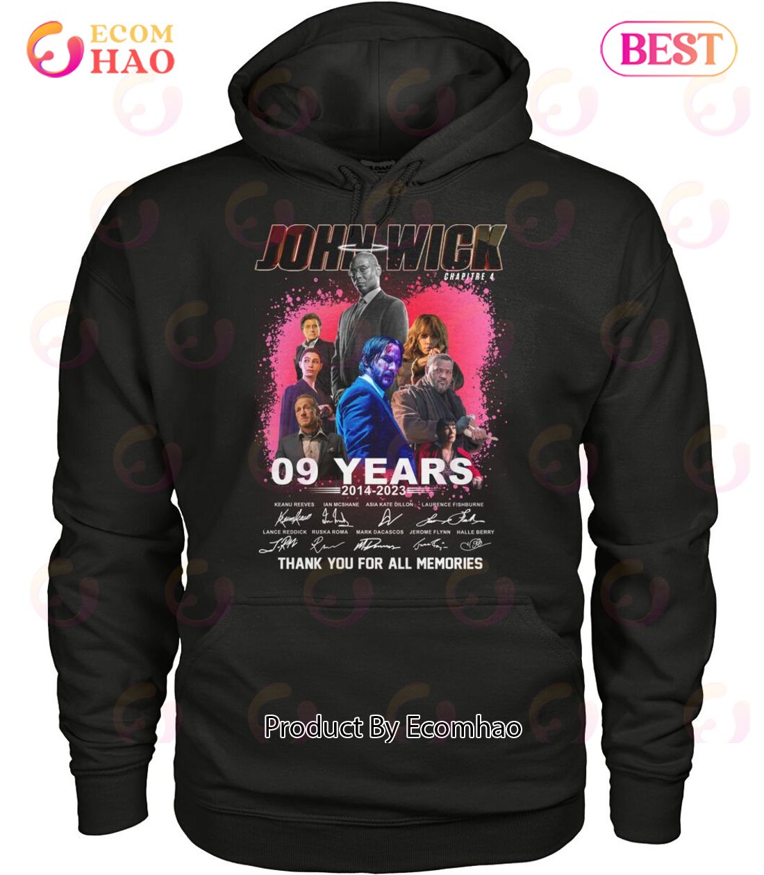 John Wick Chapitre 4 09 Years 2014 – 2023 Thank You For The Memories T-Shirt