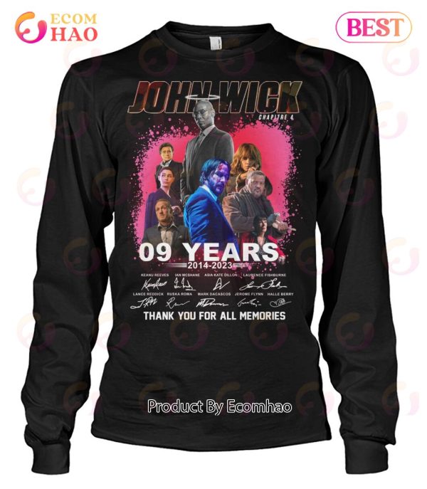 John Wick Chapitre 4 09 Years 2014 – 2023 Thank You For The Memories T-Shirt