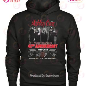 Motley Crue World Tour 2023 42nd Anniversary 1981 – 2023 Thank You For The Memories T-Shirt