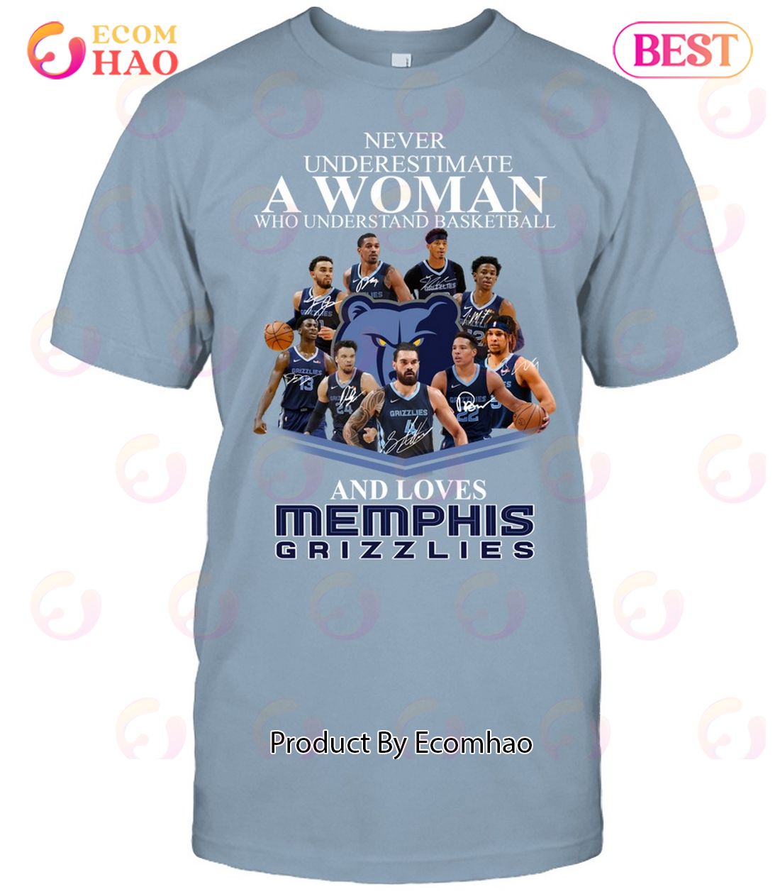 Never Underestimate A Woman Who Understands Basketball And Loves Memphis Grizzlies T-Shirt