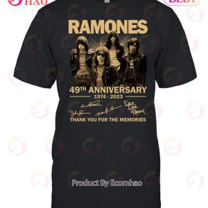 Ramones 49th Anniversary 1974 – 2023 Thank You For The Memories T-Shirt