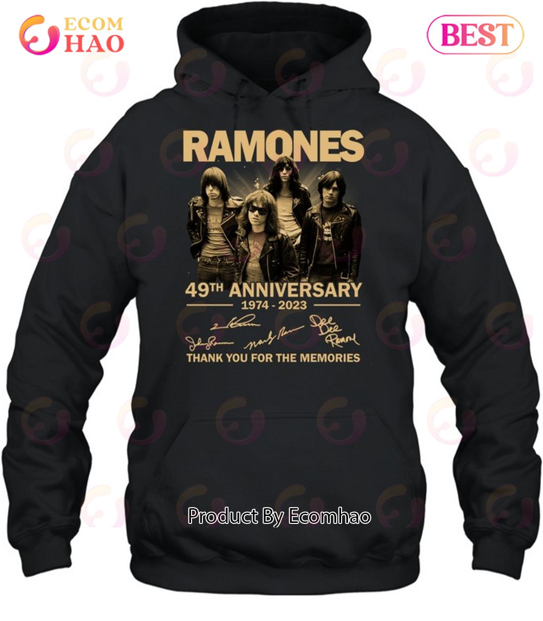 Ramones 49th Anniversary 1974 – 2023 Thank You For The Memories T-Shirt