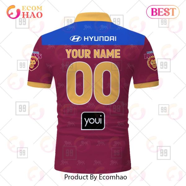 Personalized 2023 AFL Brisbane Lions Jerseys Polo Shirt