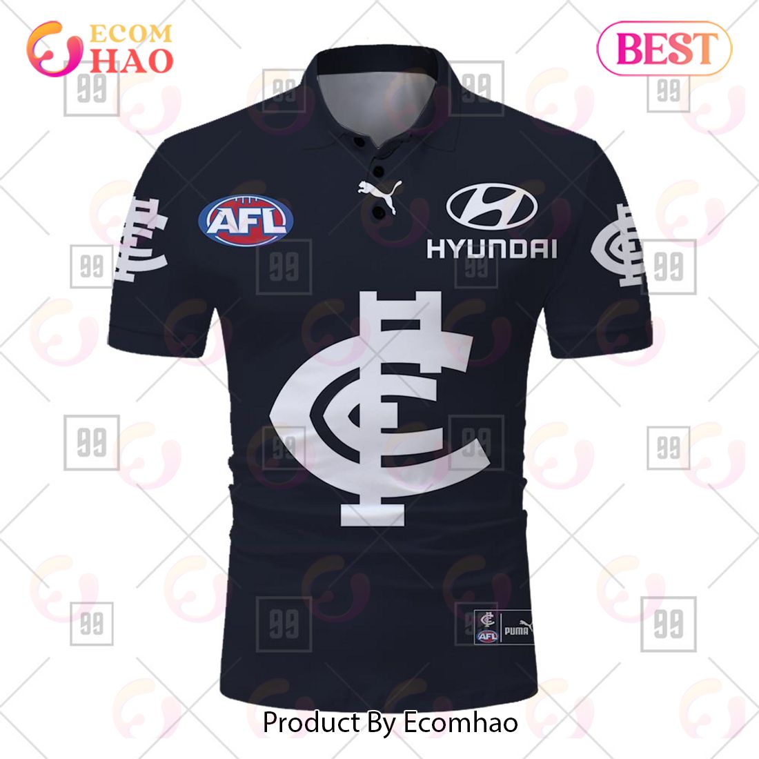 Personalized 2023 AFL Carlton Blues Jerseys Polo Shirt