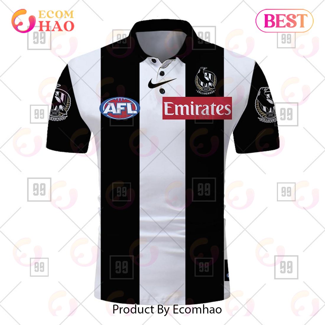 Personalized 2023 AFL Collingwood Magpies Jerseys Polo Shirt