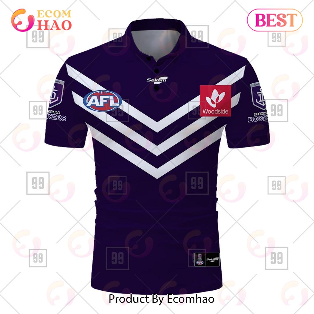 Personalized 2023 AFL Fremantle Dockers Jerseys Polo Shirt