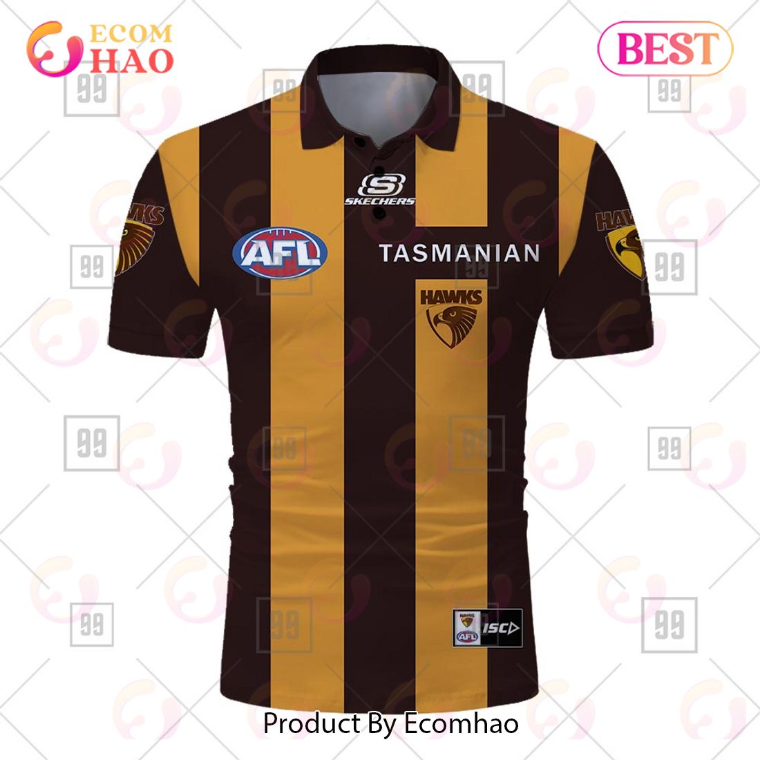 Personalized 2023 AFL Hawthorn Hawks Jerseys Polo Shirt