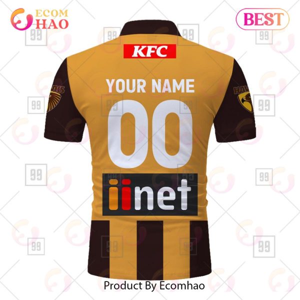 Personalized 2023 AFL Hawthorn Hawks Jerseys Polo Shirt