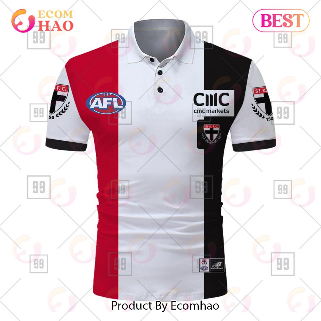 Personalized 2023 AFL St Kilda Saints Jerseys Polo Shirt