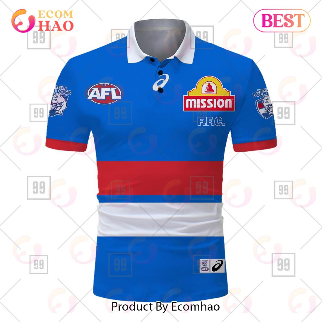 Personalized 2023 AFL Western Bulldogs Jerseys Polo Shirt