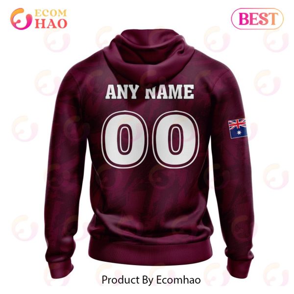 NRL Brisbane Broncos Personalized Name & Number 3D Hoodie