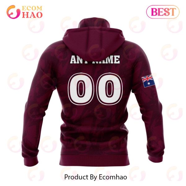 NRL Brisbane Broncos Personalized Name & Number 3D Hoodie
