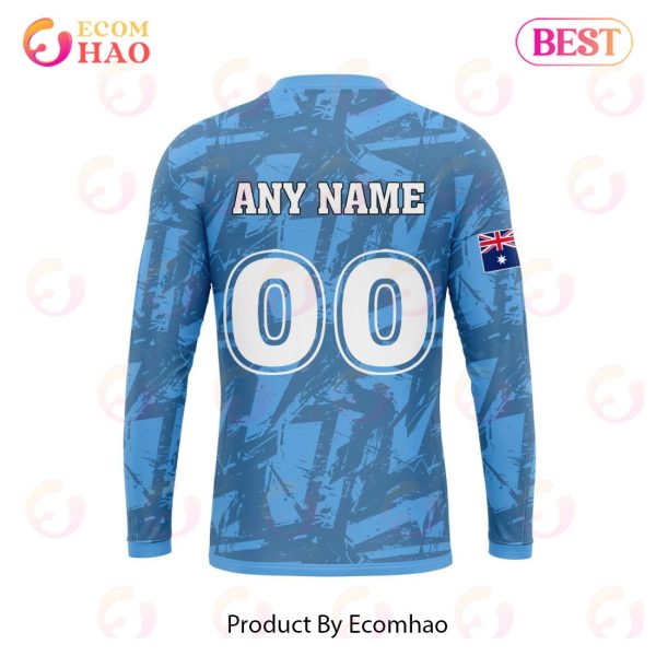 NRL Cronulla-Sutherland Sharks Personalized Name & Number 3D Hoodie