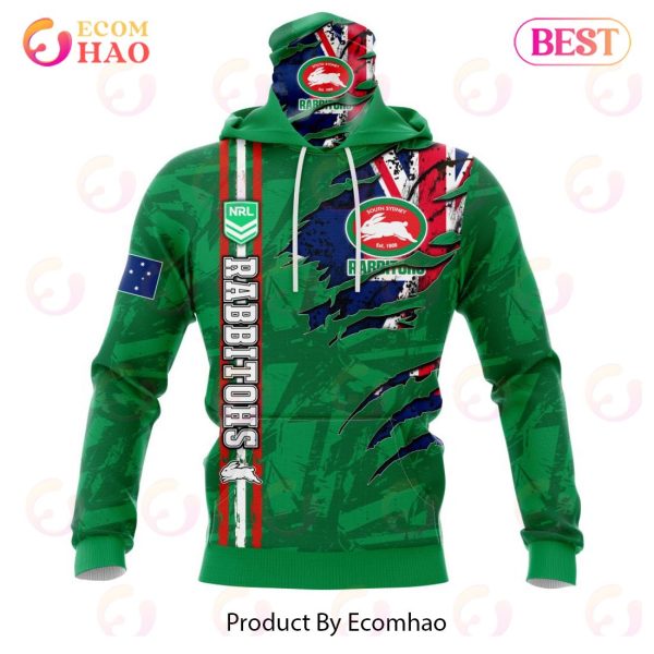 NRL South Sydney Rabbitohs Personalized Name & Number 3D Hoodie