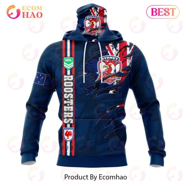 NRL Sydney Roosters Personalized Name & Number 3D Hoodie