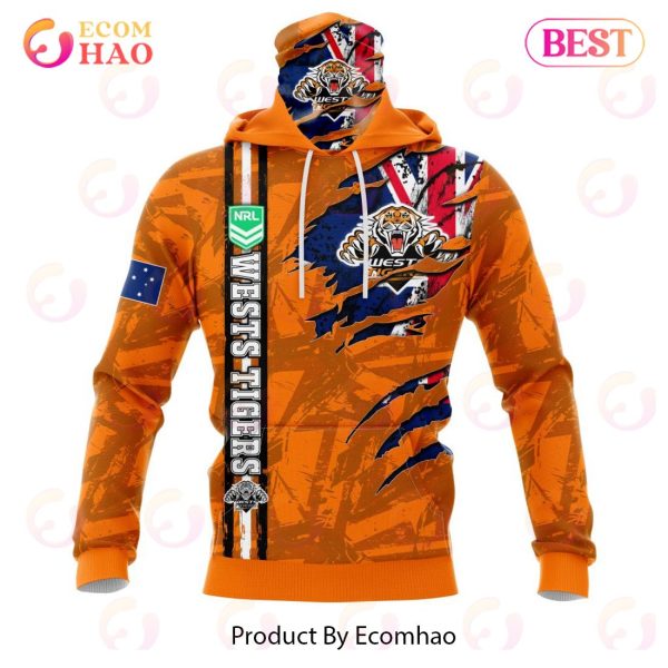 NRL Wests Tigers Personalized Name & Number 3D Hoodie