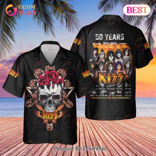 KISS Final Tour 2023 50 Years 1973 – 2023 Thank You For The Memories Hawaiian Shirt