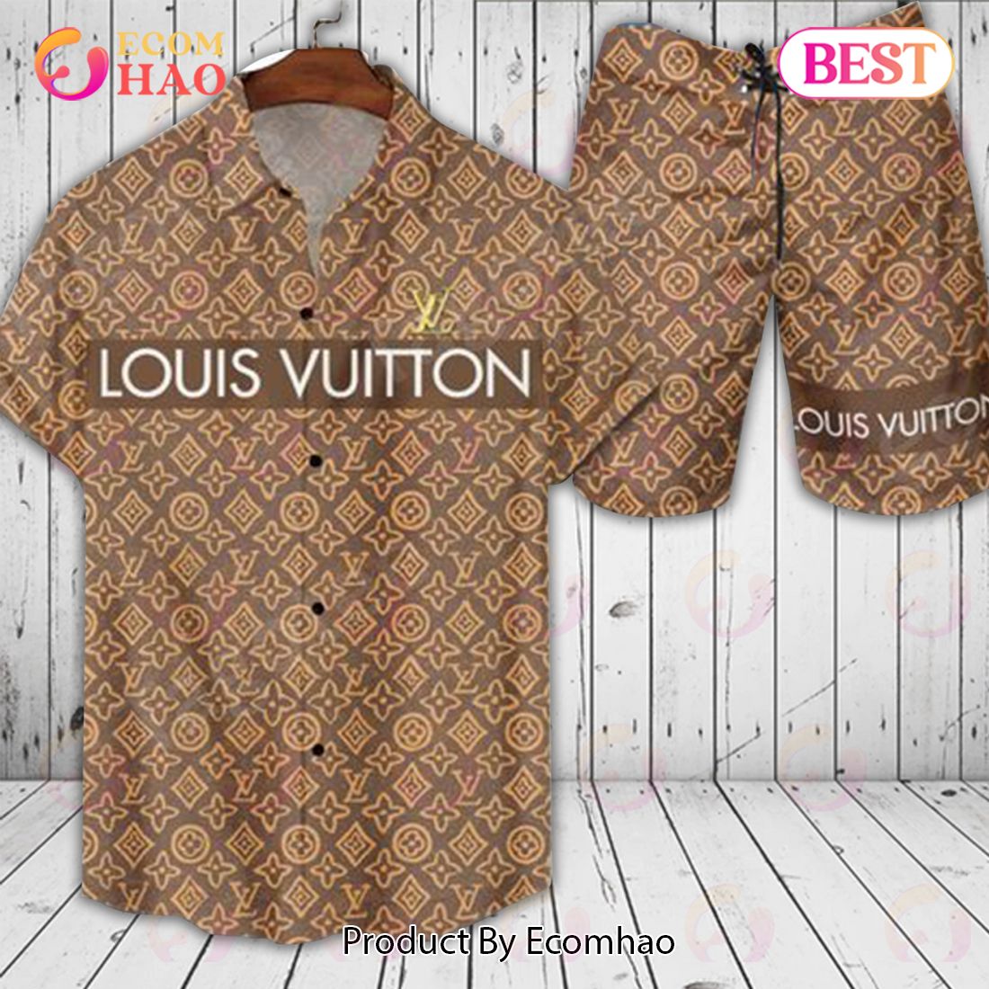 Louis Vuitton Flower Pattern LV Hawaiian Shirt And Shorts