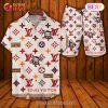 Louis Vuitton Flower Pattern LV Hawaiian Shirt And Shorts