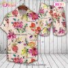 Louis Vuitton Flower Pattern Red LV Hawaiian Shirt And Shorts