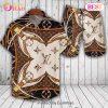 Louis Vuitton Logo Pattern Black Color LV Hawaiian Shirt And Shorts