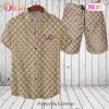 Gucci Logo Pattern Pink Color Hawaiian Shirt And Shorts