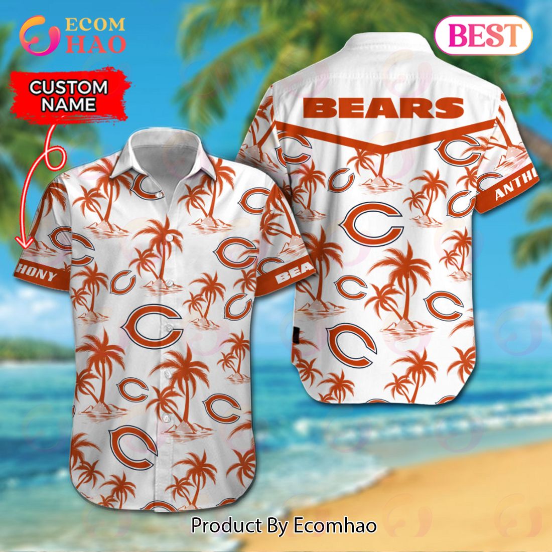 LIMITED] Chicago Bears NFL-Summer Hawaiian Shirt And Shorts, With Tropical  Patterns For Fans