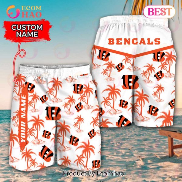 NFL Cincinnati Bengals Logo Pattern Hawaiian Shirt And Short