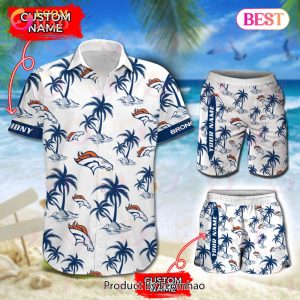 NFL Denver Broncos Logo Pattern Hawaiian Shirt And Short