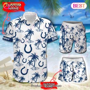 NFL Indianapolis Colts Logo Pattern Hawaiian Shirt And Short